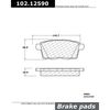 Centric Parts CTEK Brake Pads, 102.12590 102.12590